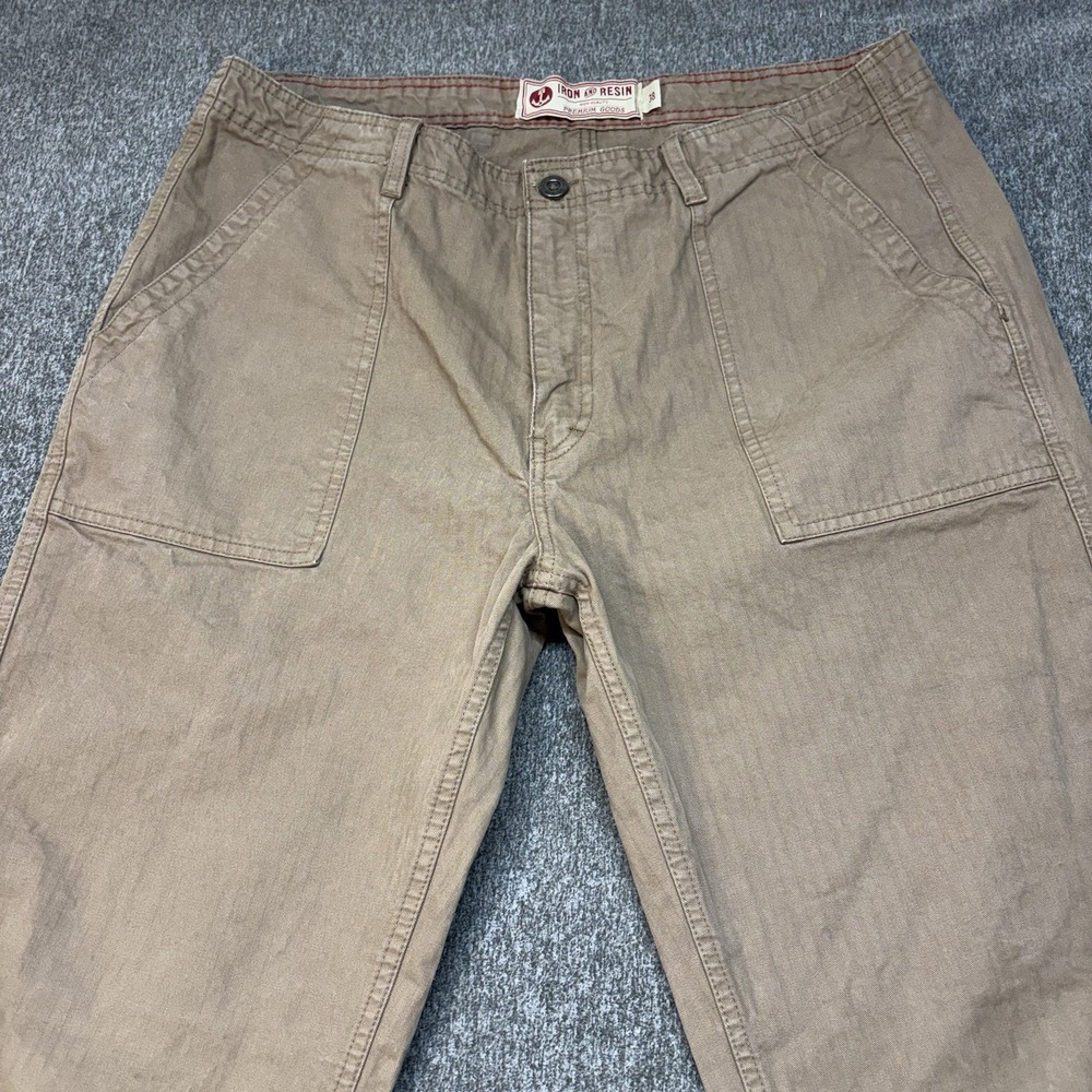 Iron & Resin Lancaster Corduroy Pants Men's Size 38X32 Tan